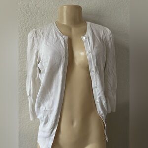 Daisy Fuentes Classic White Knit Cardigan button up classy elegant